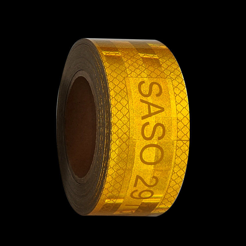 Rynek Arabii Saudyjskiej Custom Pet Metalizowany 50mm Widoczny Hi Vis Żółty Saso 2913 Taśma odblaskowa dla pojazdów Samochody Bezpieczeństwo