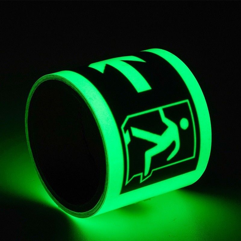 Niestandardowy PVC PET Acrylic Glow In The Dark Tape Luminiszcentowa naklejka winylowa dla znaków bezpieczeństwa