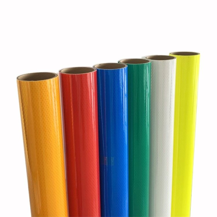 Diamentowe, pryzmatyczne, odblaskowe arkusze winylowe, rolka, białe, żółte, czerwone, zielone, niebieskie, kolor fluorescencyjny