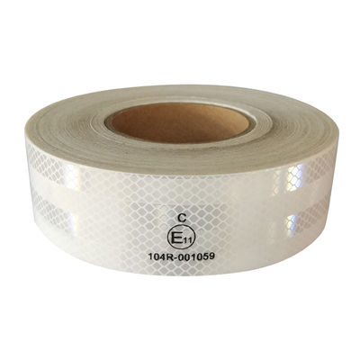 Dobra cena. PET Micro Prismatic White Conspicuity Tape Reflective Vehicle Tape Certyfikowany przez ECE w Internecie