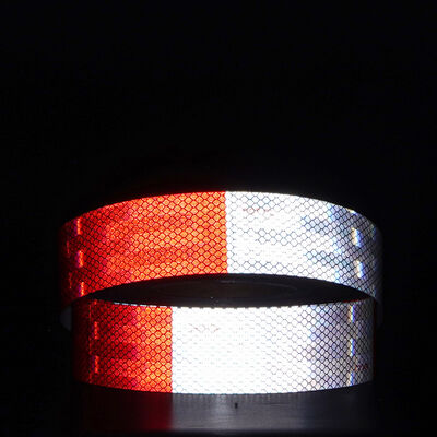 Dobra cena. 10 lat żywotności Czerwona i biała taśma widoczna z mikropryzmatyczną technologią odblaskową dla pojazdów w Internecie